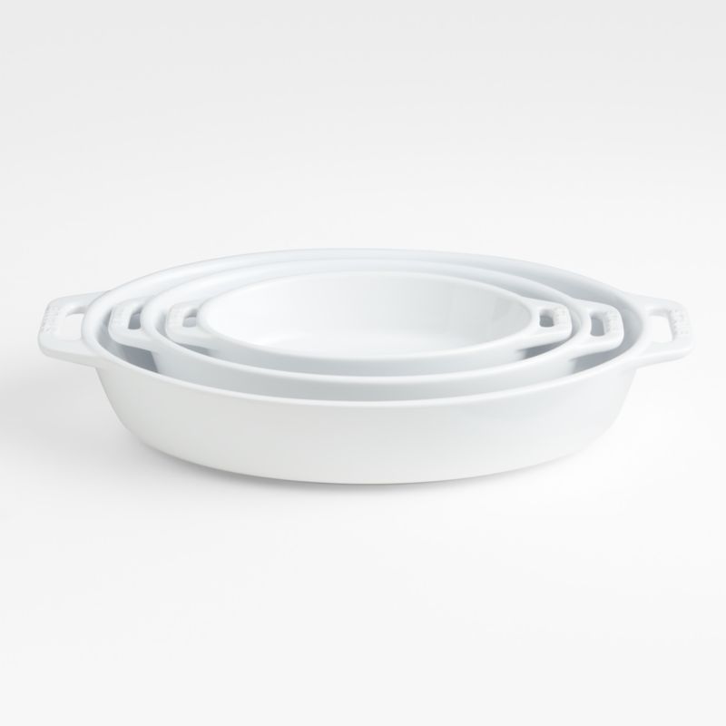 Staub White Oval Bakers, Set of 3 - image 6 of 7