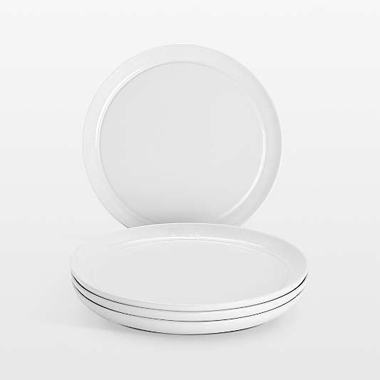 Staub White Stoneware Dinner Plates, Set of 4
