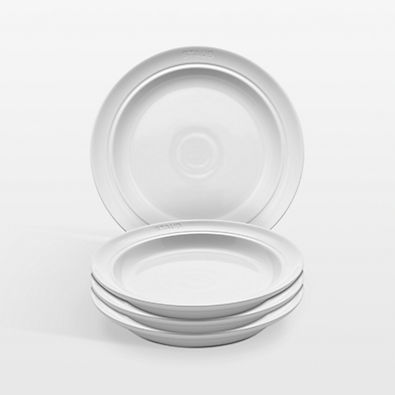 View Staub White Stoneware Pasta Bowls, Set of 4 details