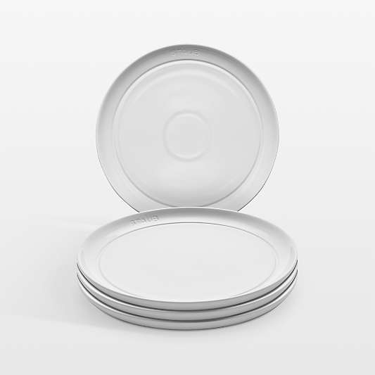 Staub White Stoneware Salad Plates, Set of 4