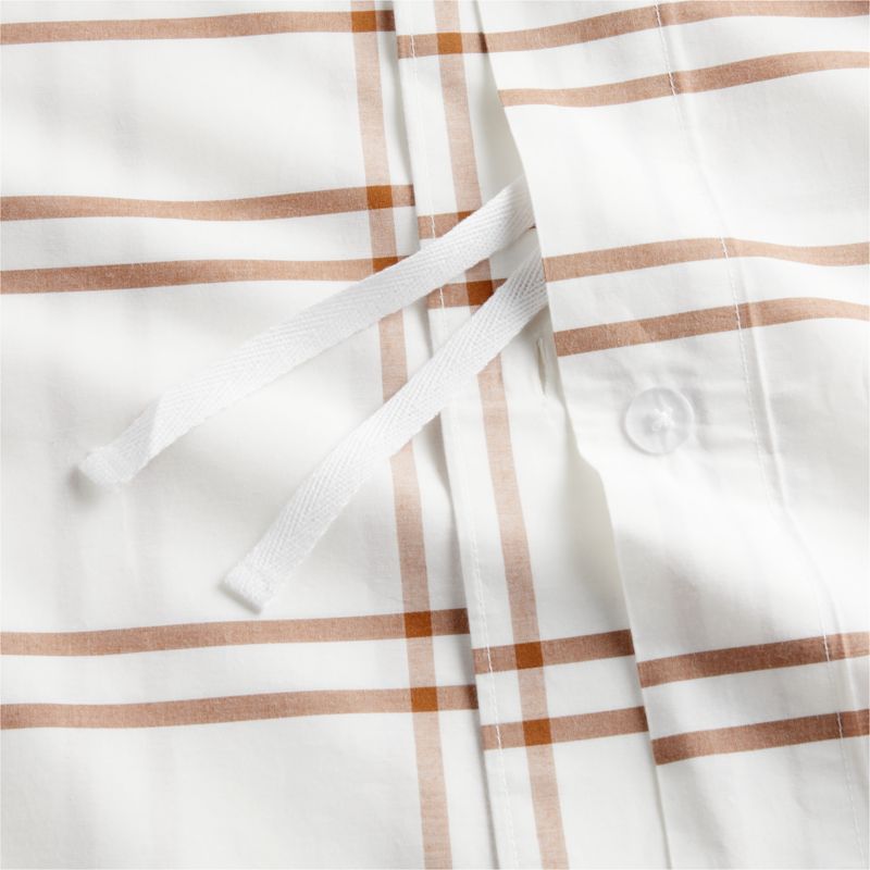 Stax Almond Brown Yarn-Dyed Organic Cotton Toddler Duvet Cover - image 4 of 5