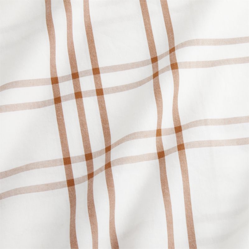 Stax Almond Brown Yarn-Dyed Organic Cotton Toddler Duvet Cover - image 3 of 5