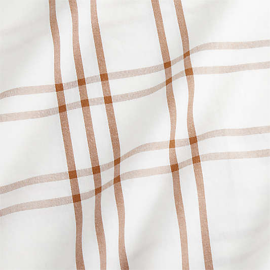 Stax Almond Brown Yarn-Dyed Organic Cotton Toddler Duvet Cover