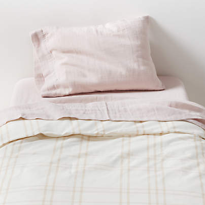 Stax Pink Organic Cotton Toddler Duvet Cover