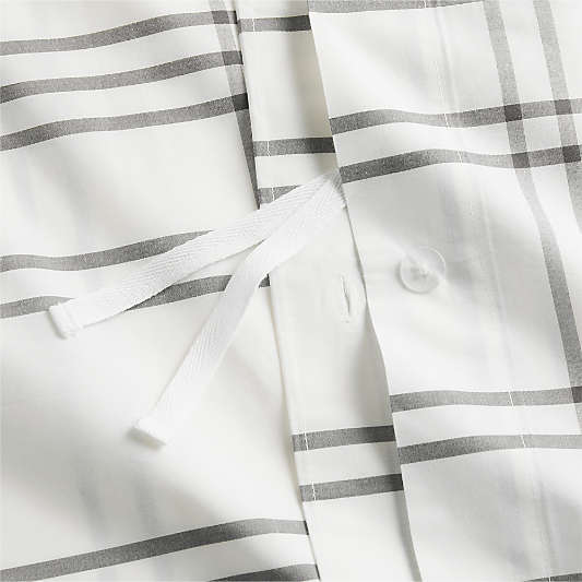 Stax Grey Organic Cotton Toddler Duvet Cover