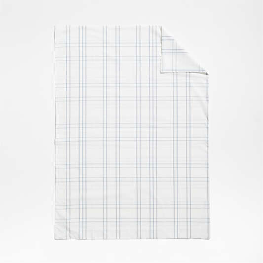 Stax Mist Blue Organic Cotton Toddler Duvet Cover