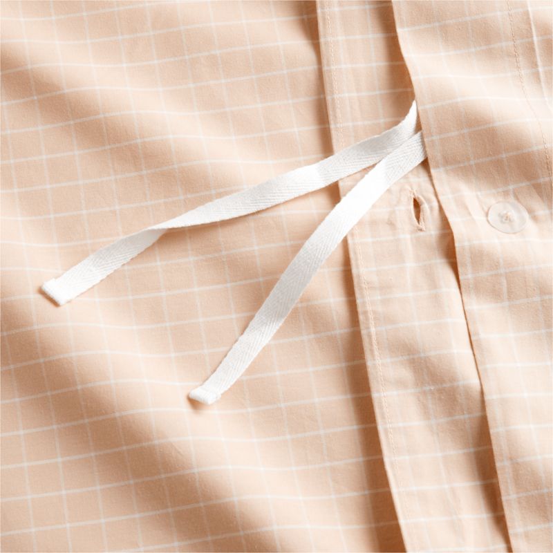 Stax Mini Grid Elegant Pink Yarn-Dyed Organic Cotton Toddler Duvet Cover - image 4 of 5