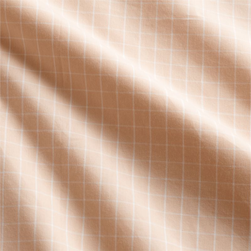 Stax Mini Grid Elegant Pink Yarn-Dyed Organic Cotton Toddler Duvet Cover - image 3 of 5