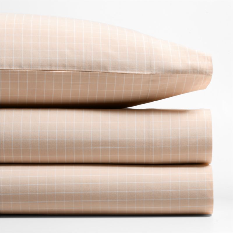 Stax Mini Grid Elegant Pink Yarn-Dyed Organic Cotton Kids Pillowcase - image 4 of 5