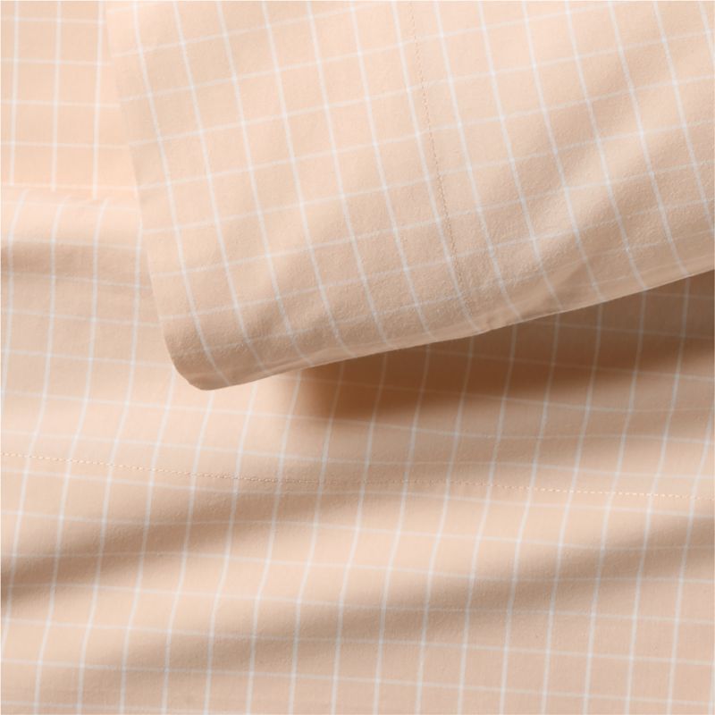 Stax Mini Grid Elegant Pink Yarn-Dyed Organic Cotton Kids Pillowcase - image 3 of 5