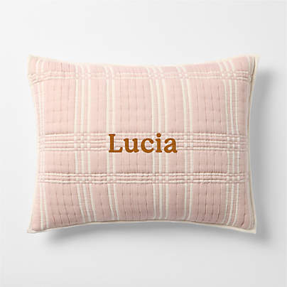 Stax Matelasse Lilac Rose Organic Cotton Yarn-Dyed Kids Quilted Pillow Sham