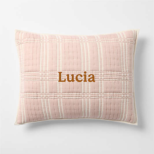 Stax Matelasse Lilac Rose Organic Cotton Yarn-Dyed Kids Quilted Pillow Sham