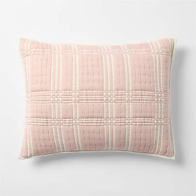 Stax Matelasse Lilac Rose Organic Cotton Yarn-Dyed Kids Quilted Pillow Sham