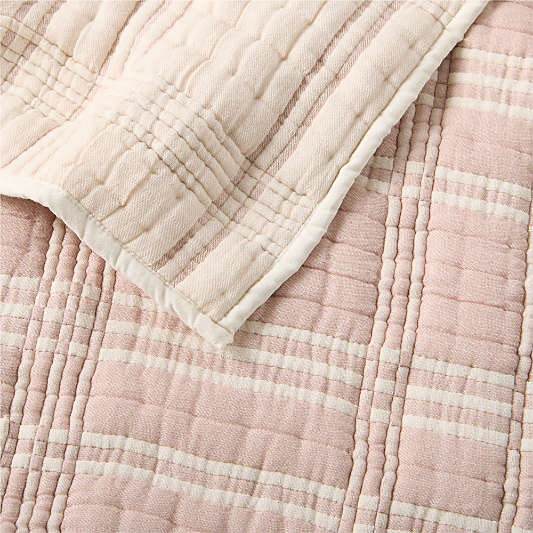 Stax Matelasse Lilac Rose Organic Cotton Yarn-Dyed Kids Quilt