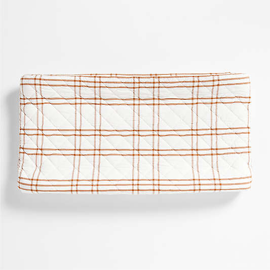 Stax Brown Organic Cotton Baby Changing Pad Cover