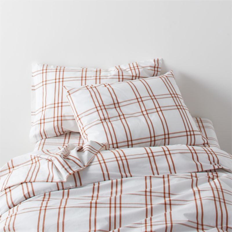 Stax Almond Brown Yarn-Dyed Organic Cotton Kids Pillowcase - image 9 of 12