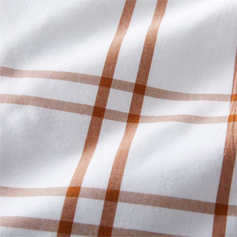 Stax Almond Brown Yarn-Dyed Organic Cotton Kids Full/Queen Duvet Cover - image 5 of 8