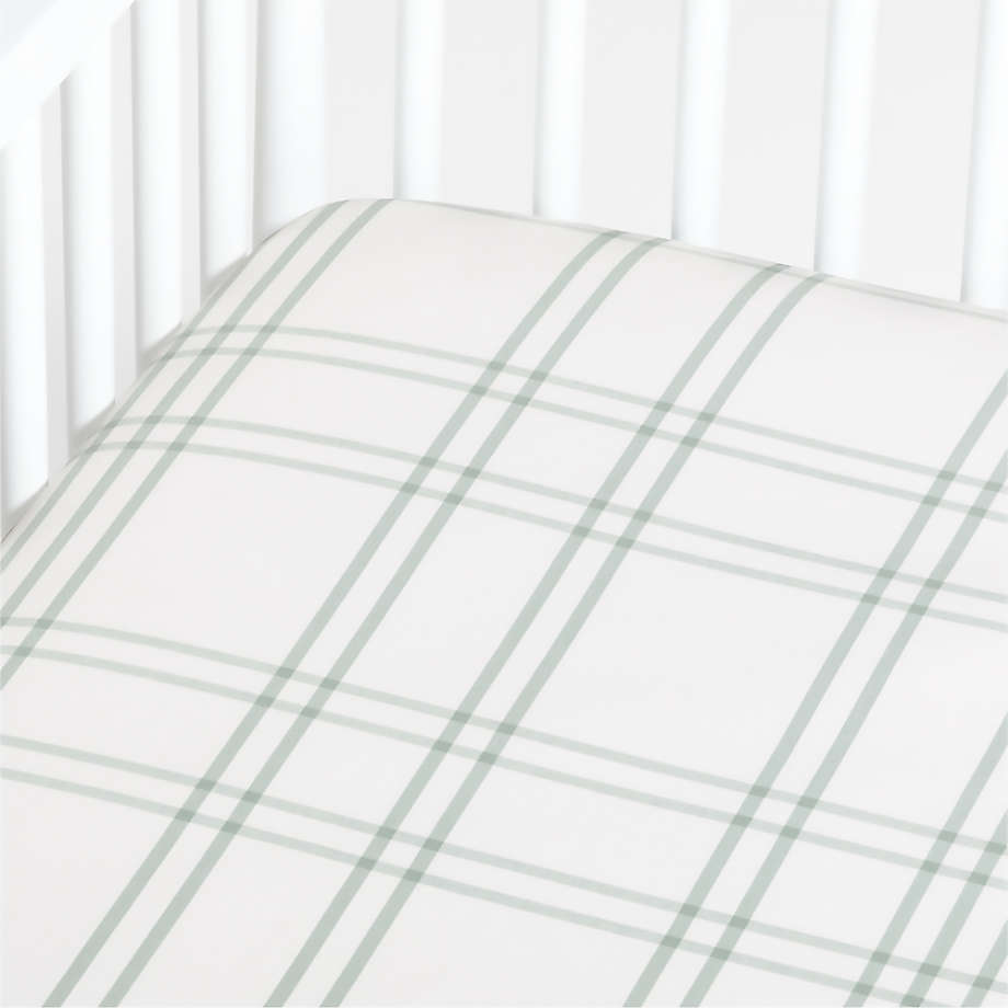 Stax Modern Organic Cotton Blue Baby Crib Fitted Sheet Crate & Kids