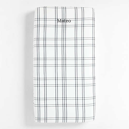 Stax Grey 100% Organic Cotton Baby Crib Fitted Sheet