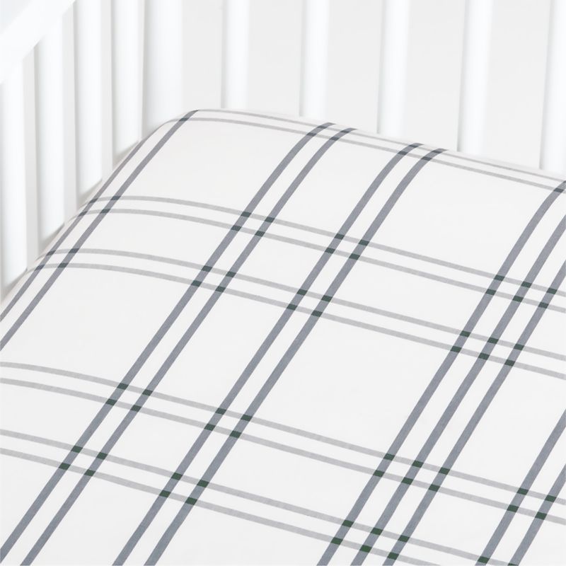 Stax Organic Cotton Grey Baby Crib Fitted Sheet