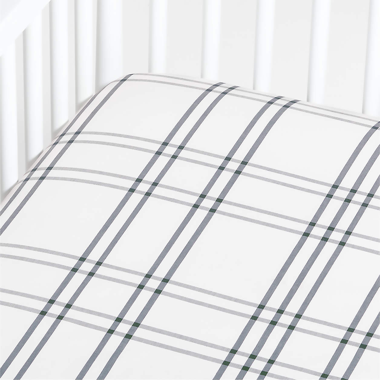 Stax Modern Organic Cotton Grey Baby Crib Fitted Sheet Crate & Kids