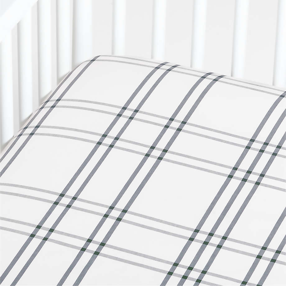 Stax Modern Organic Cotton Grey Baby Crib Fitted Sheet Crate & Kids