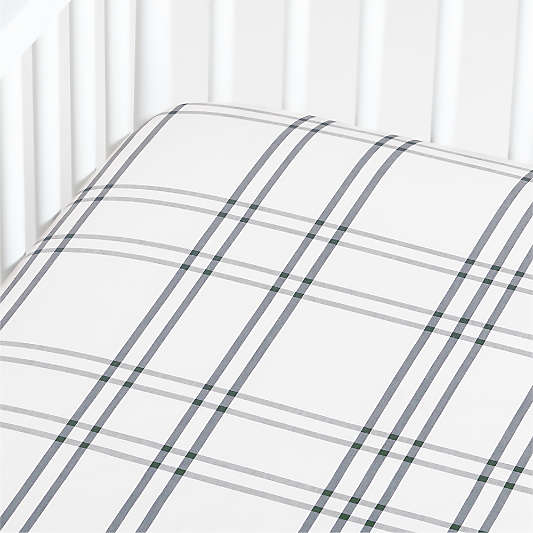 Stax Organic Cotton Grey Baby Crib Fitted Sheet