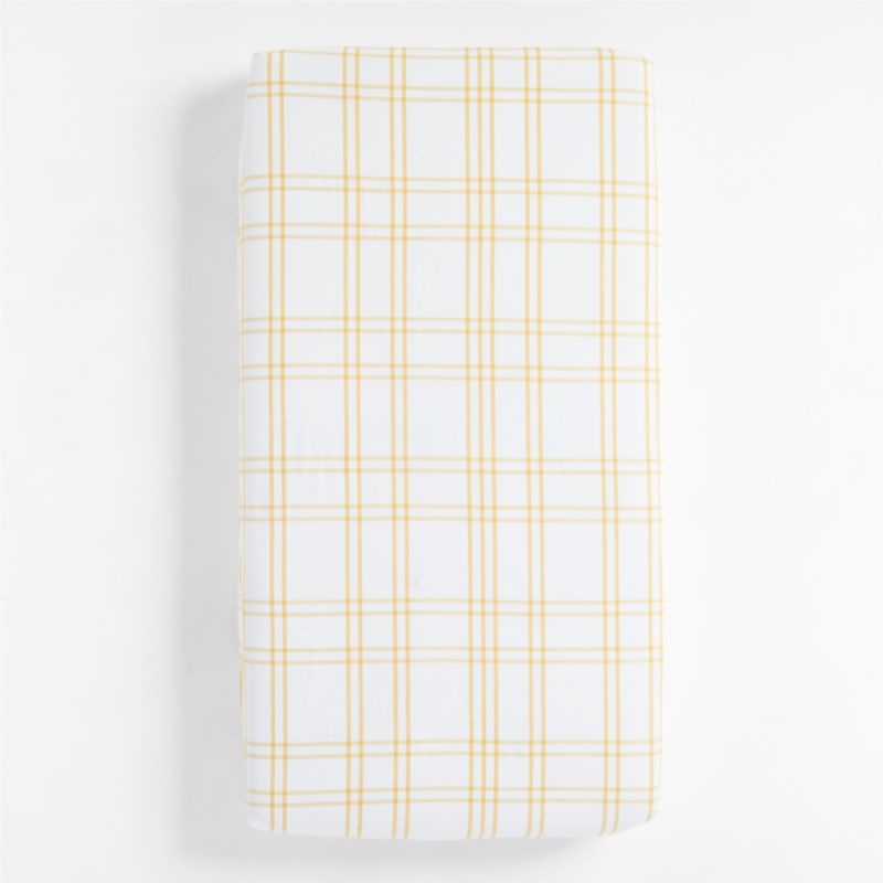 Stax Organic Cotton Yellow Baby Crib Fitted Sheet - image 7 of 9