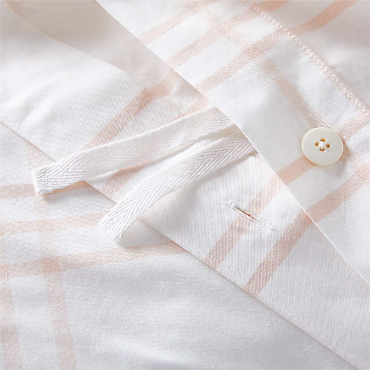 Stax Pink Organic Cotton Kids Twin Duvet Cover