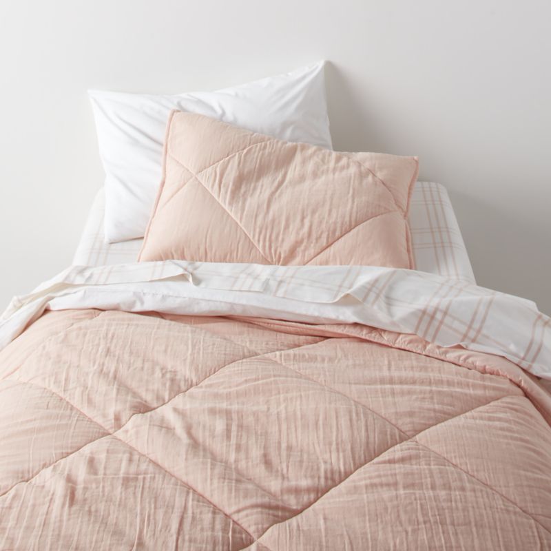 Stax Elegant Pink Yarn-Dyed Organic Cotton Kids Full Sheet Set - image 2 of 5