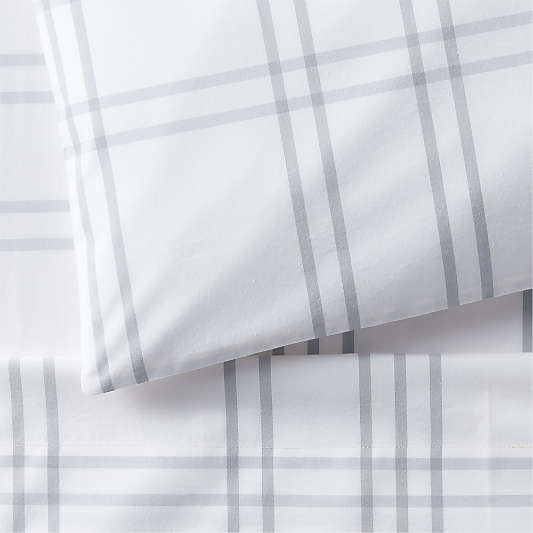 Stax Mist Blue 100% Organic Cotton Toddler Sheet Set