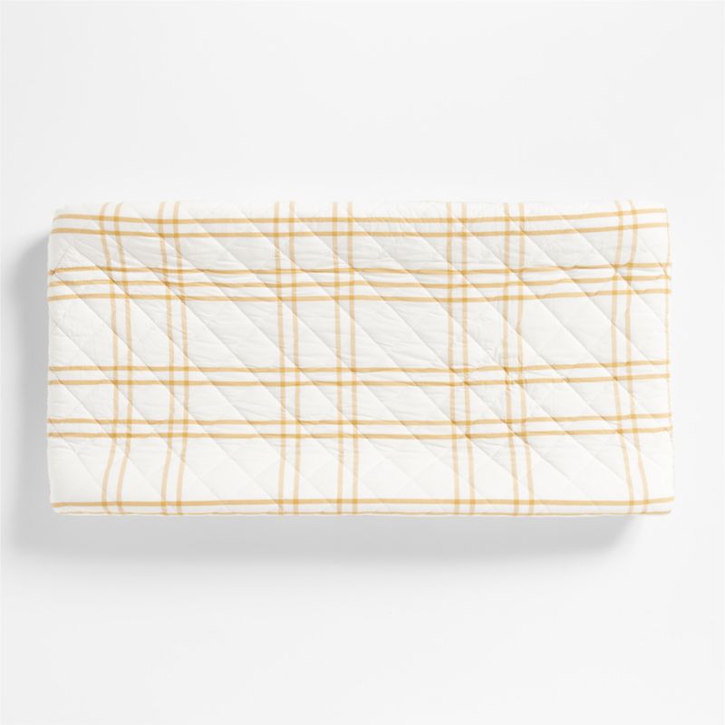 Stax Savannah Yellow Yarn-Dyed Organic Cotton Baby Changing Pad Cover - image 1 of 2