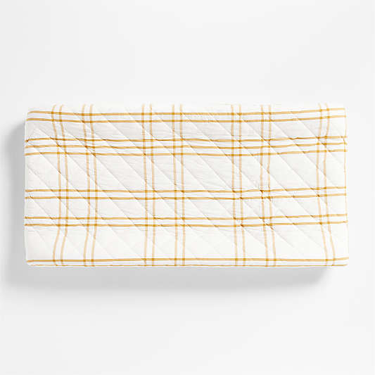 Stax Savannah Yellow Organic Cotton Baby Changing Pad Cover