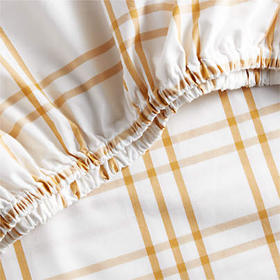 Stax Savannah Yellow 100% Organic Cotton Baby Crib Fitted Sheet