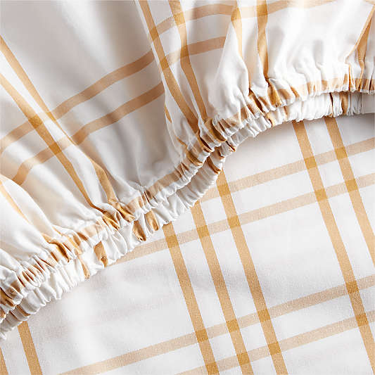 Stax Savannah Yellow 100% Organic Cotton Baby Crib Fitted Sheet