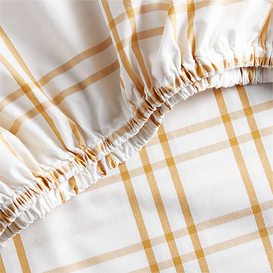 Stax Savannah Yellow 100% Organic Cotton Baby Crib Fitted Sheet