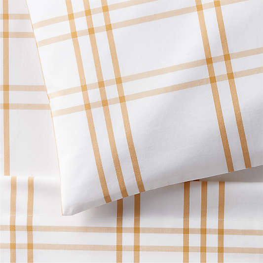 Stax Savannah Yellow Yarn-Dyed Organic Cotton Toddler Sheet Set