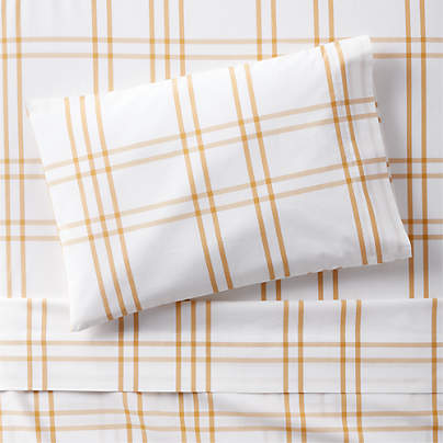 Stax Savannah Yellow Yarn-Dyed Organic Cotton Toddler Sheet Set