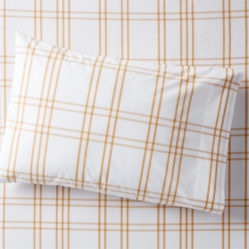 Stax Savannah Yellow Yarn-Dyed Organic Cotton Kids Pillowcase