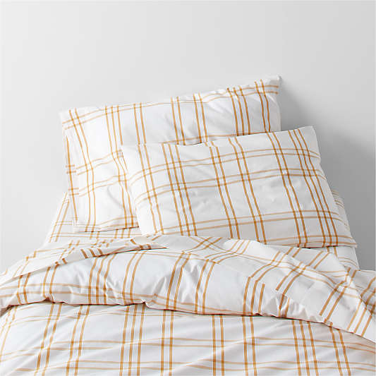 Stax Savannah Yellow Yarn-Dyed Organic Cotton Kids Duvet Cover