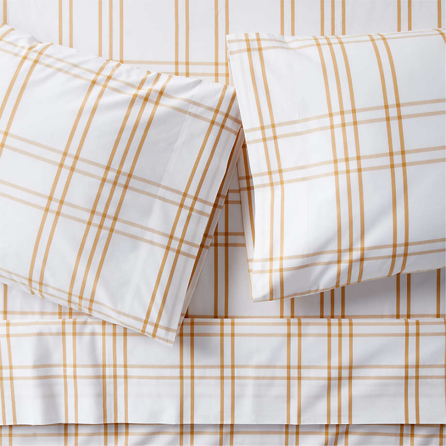 Stax Savannah Yellow YarnDyed Organic Cotton Kids Queen Sheet Set