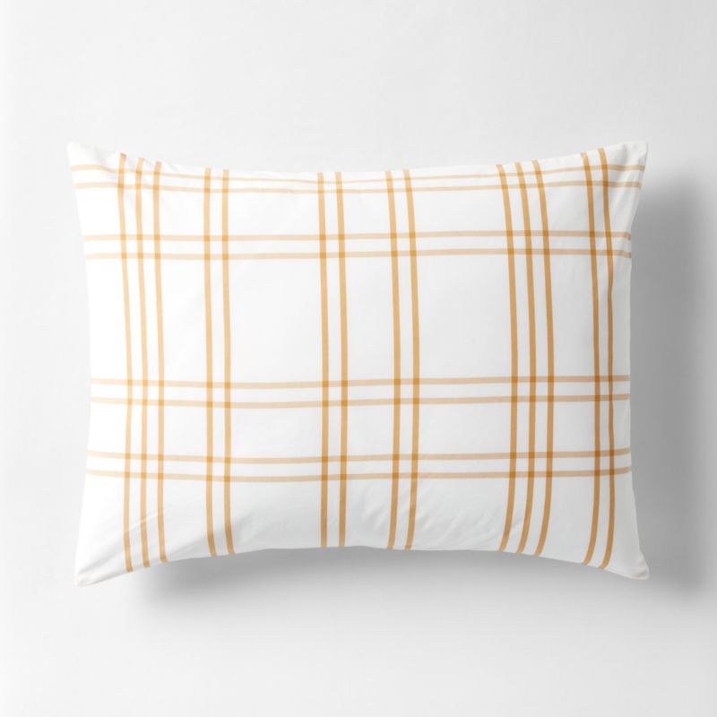 Stax Savannah Yellow Yarn-Dyed Organic Cotton Kids Pillow Sham - image 0 of 5