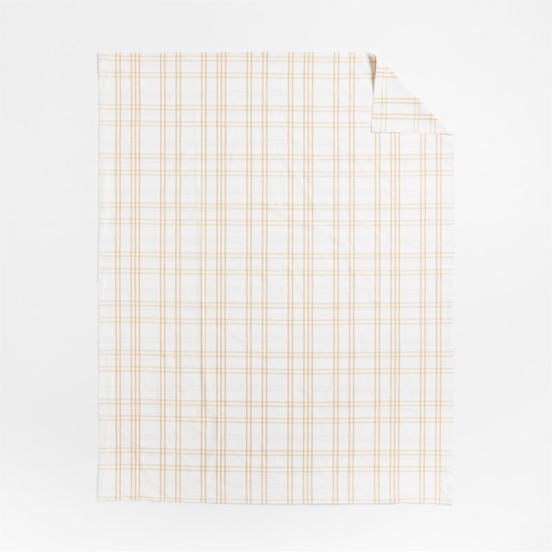 Stax Savannah Yellow Yarn-Dyed Organic Cotton Kids Full/Queen Duvet Cover - image 4 of 8