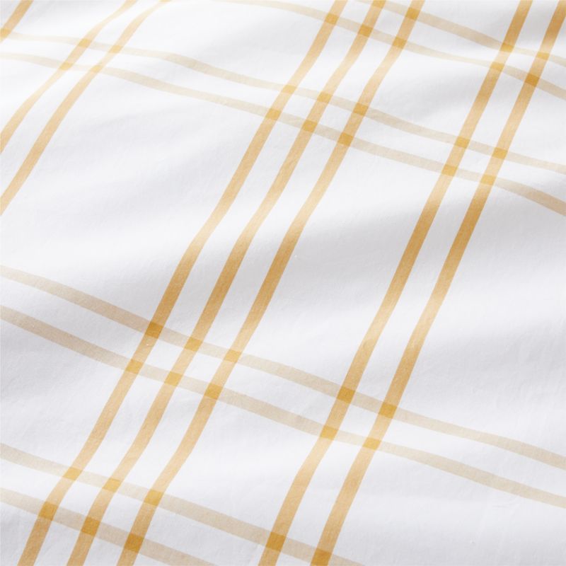 Stax Savannah Yellow Yarn-Dyed Organic Cotton Kids Full/Queen Duvet Cover - image 5 of 8