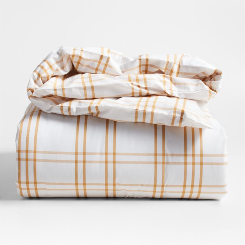 Stax Savannah Yellow Yarn-Dyed Organic Cotton Kids Full/Queen Duvet Cover - image 3 of 8