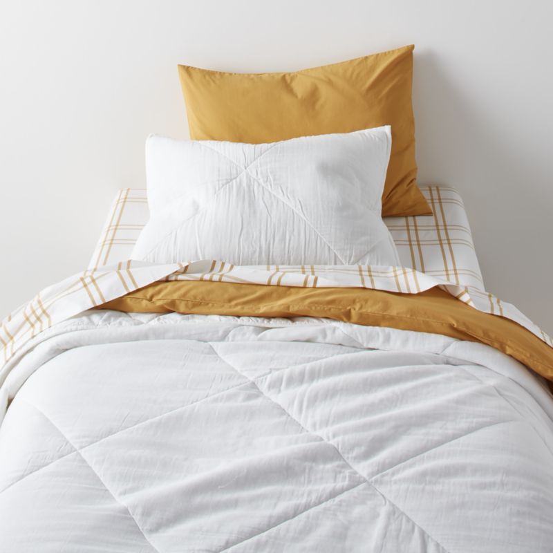 Stax Savannah Yellow Yarn-Dyed Organic Cotton Kids Pillowcase - image 3 of 5