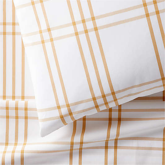 Stax Savannah Yellow Yarn-Dyed Organic Cotton Kids Pillowcase