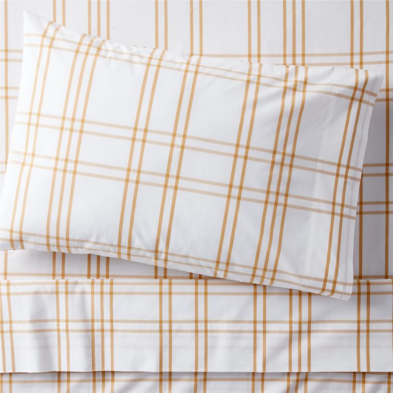 Stax Savannah Yellow Yarn-Dyed Organic Cotton Kids Full Sheet Set