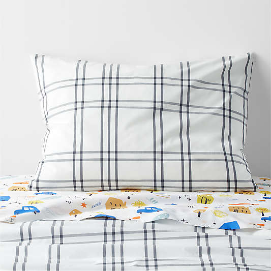 Stax Kids Organic Cotton Grey Pillow Sham