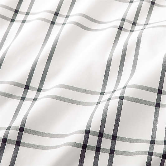 Stax Grey Organic Cotton Kids Twin Duvet Cover